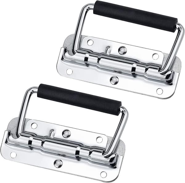 Håndtag, Metal Dørtræk Håndtag, Fjeder Foldbart Håndtag, Metal Kuffert Håndtag(2stk)