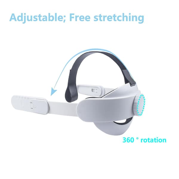 Avtakbar Elite-hodeband for Oculus Quest 2 og Quest 2-tilbehør, erstatter Elite-hodeband