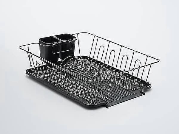 Universell Oppvaskkummatte, Dryppbrett (svart)