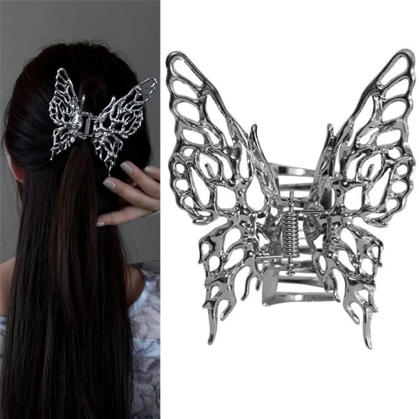 Hiusleuat Butterfly-hiusneula Hopea Butterfly Shape Suuri Metallihiusleuka Nonslip-hiusleuat paksulle ja ohuelle hiukselle Vahva pito Hiusleuka