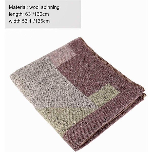 Kvinnors Poncho Stickad Överdimensionerad Filt Cape Scarf pink