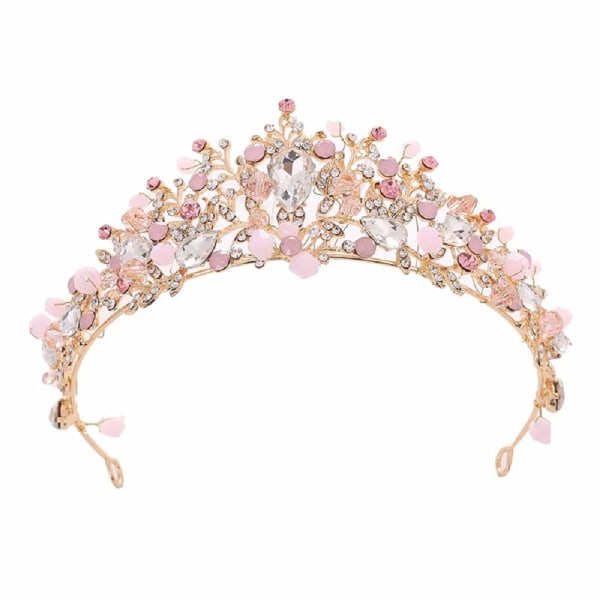 Tiaror för flickor Kristalltiara Pärla Prinsessa Kostym Krona Hårband Blomma Tävling Bröllop Hårtillbehör Cosplay, Födelsedag, Firande