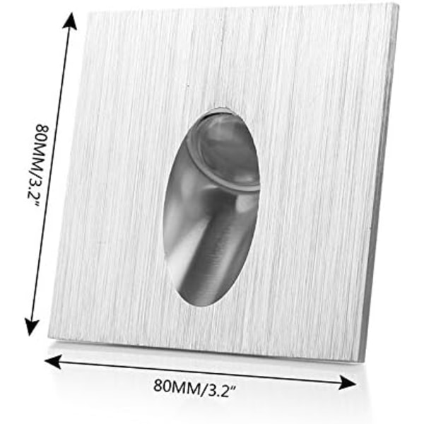 5 stk. firkantede LED-indbygningslamper til trapper, veranda og sti 1W AC 100-245V varm hvid