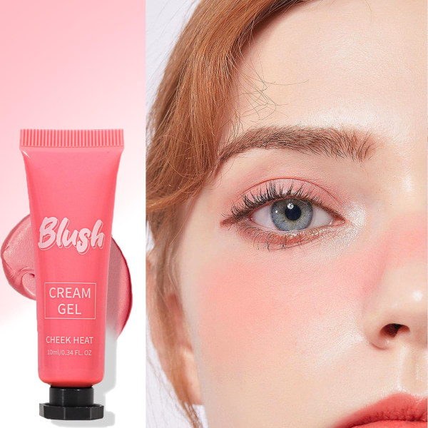 2ST Liquid Blush SET Makeup, starkt pigmenterad lätt krämblusher för mogen hud, naturligt utseende persikorouge för kindersminkning