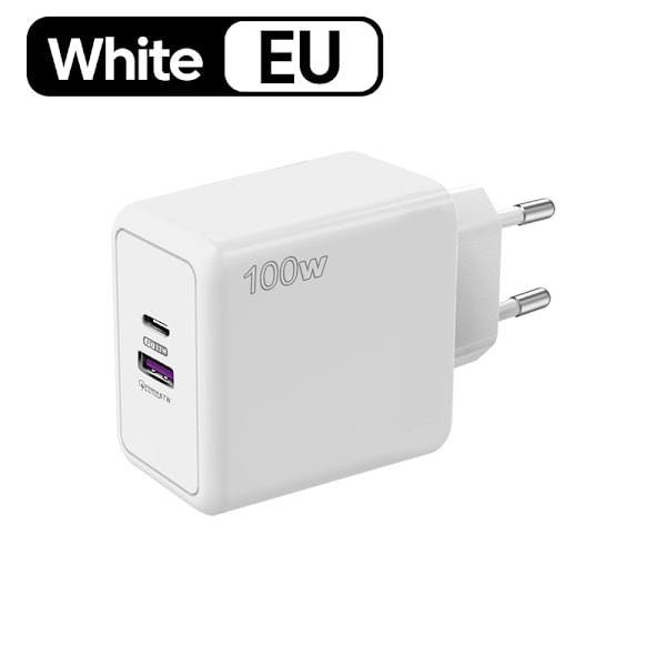 Lader for, hurtiglading, 100W, PD + USB for iPhone, Xiaomi, Huawei, Redmi, Samsung