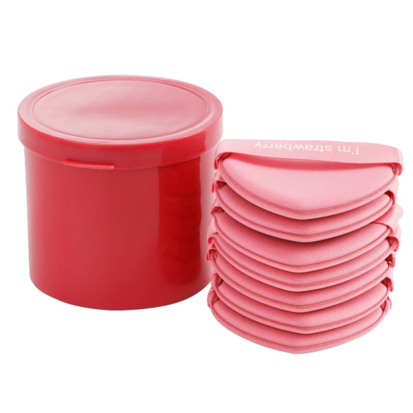 Powder Puff, 7 stk Soft Face Powder Puffs Multifunksjonell luftputesvamp Wet Dry Dual-Use Foundation Blending Svamper Kosmetisk skjønnhetsverktøy (rosa) Pink