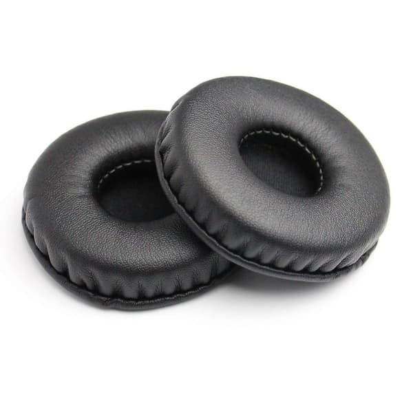 1 par runde øreputer 70mm erstatningsøreputer Premium Protein Leather Foam Universal 7cm puter kompatible med 70mm hodetelefoner