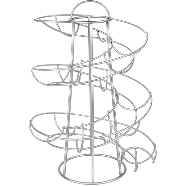 Modern spiralformad dispenserställ silver