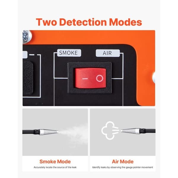 Røgsensor - DUOKU - SD703 - 12 V - Dual mode Luft/Røg - Dobbelt pumpe svart, orange