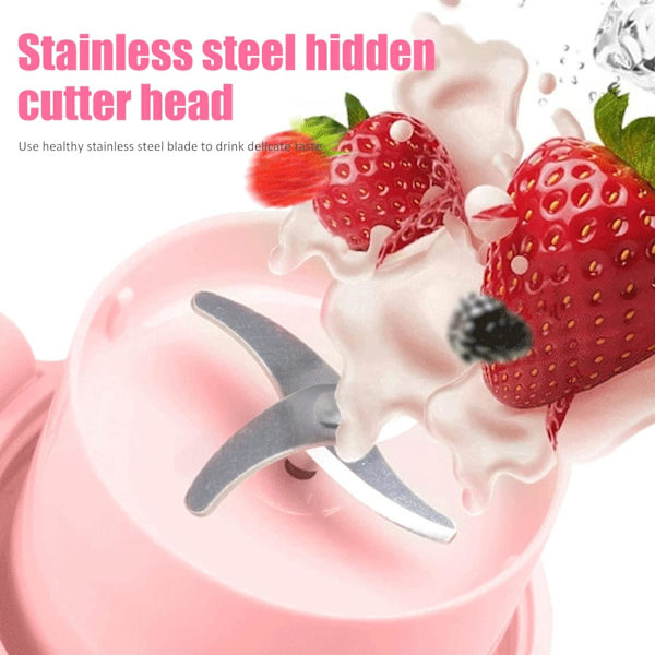 Bärbar mixer, Mini USB-mixer för smoothies och fruktshakes, Uppladdningsbar juicepress