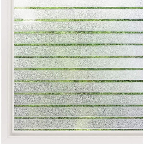 Kodin lasinen sähköstaattinen kalvo raidallinen itseliimautuva ikkunakalvo 45x200cm UV-suoja