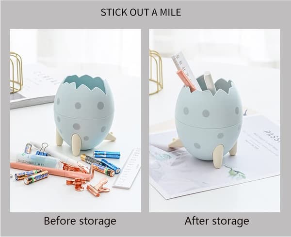 2 stk. Dinosaur Eggshell Mini Desktop Dustbin