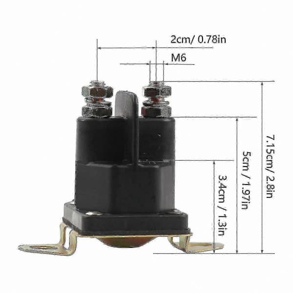3-Terminal 12V Starter Solenoid til Plæneklippermotorer