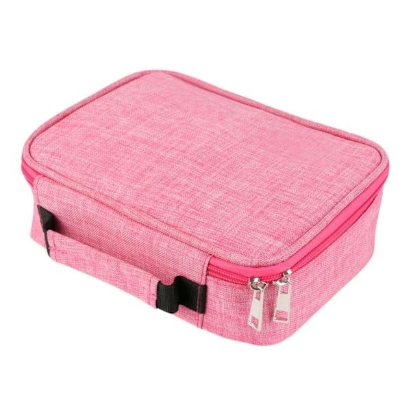 Pennal, 72 spor multifunksjonell stor kapasitet penner etui blyantpose wrap fargeleggingsblyantholder arrangør stasjonær veske (rosa) Pink