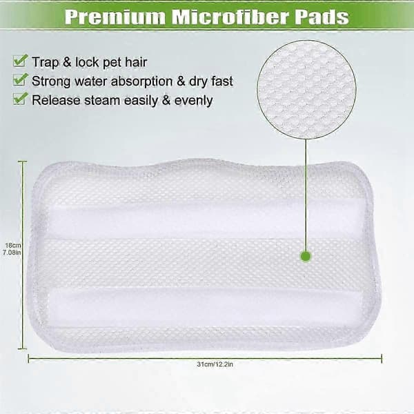 5 stk. vaskbare mikrofiberputer for Black & Decker dampmopp