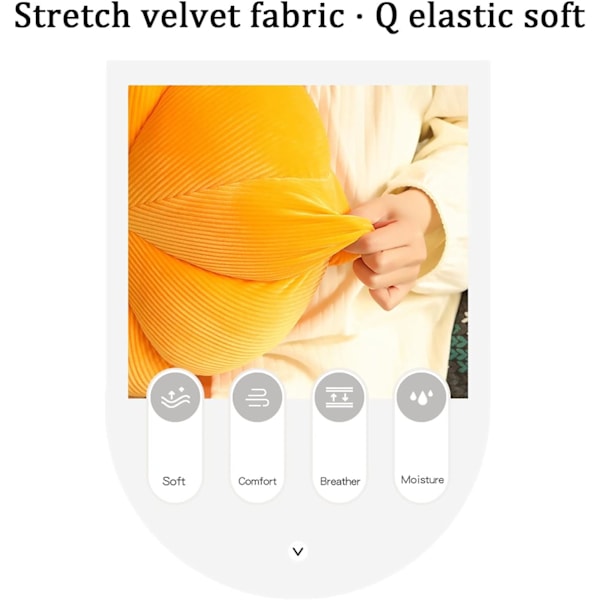 Myk plysj gresskarleke, plysjfyllt dekorasjon orange 18cm
