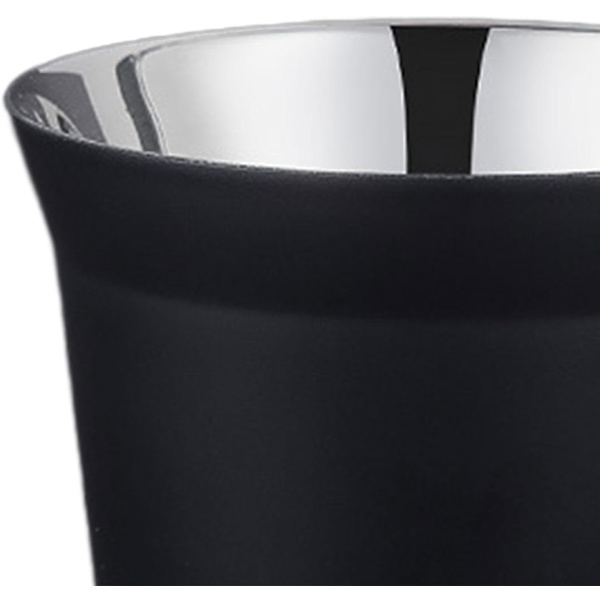 1 st isolerad kaffekopp vakuumisolerad resetermosmugg dubbelväggig kaffekopp camping tekopp spill-proof temugg set kontor rostfritt stål, svart