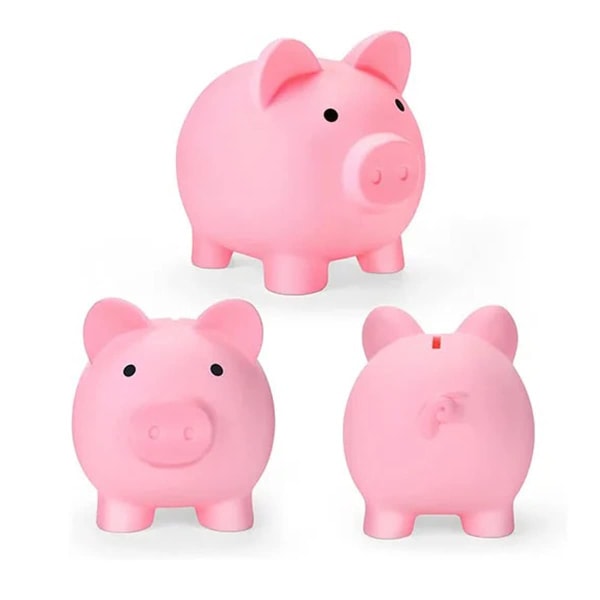 Piggy Bank, Cute Coin Cash Money bank,Money Box Keepsake Decor,Fun Gift For Kids And Adults(Pink)