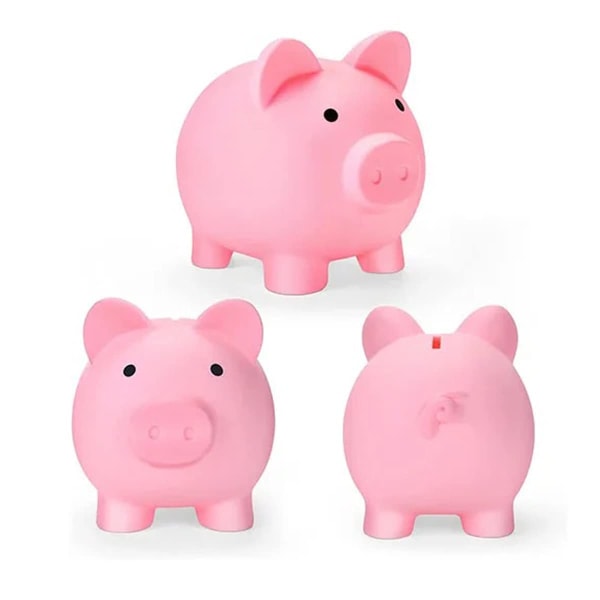 Spargris, Söt mynt Cash Money Bank, Sparkass Minnesdekoration, Rolig present för barn och vuxna (rosa) Pink