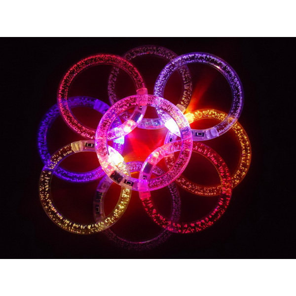 Festposer til børn 36 stk. LED lyser op blinkende armbånd lyser op legetøj Party favoriserer Glow Party Glow Stick, juleartikler（tilfældig farve）