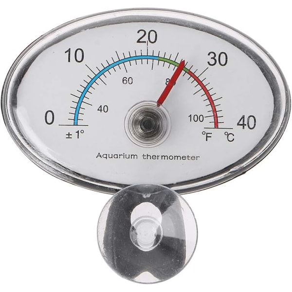 Akvarie Termometer Pointer Akvarium Temperatur Skive Sugkopp Nedsenkbar