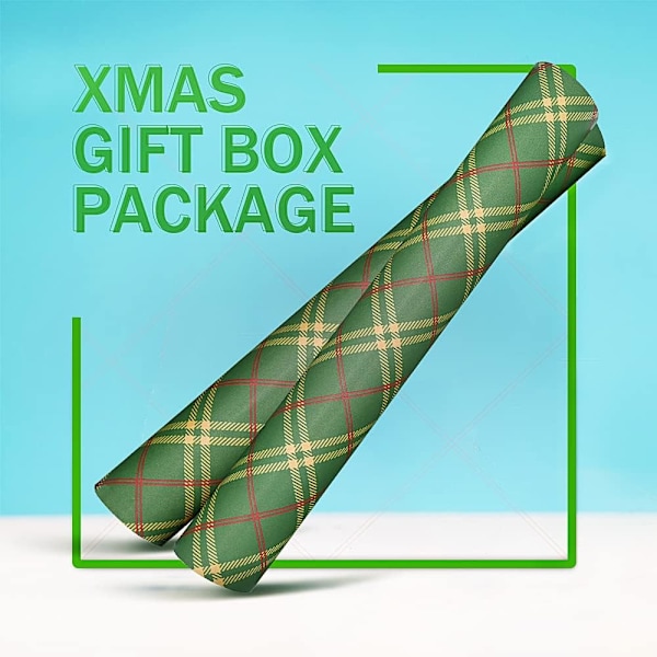 Rullpaket Presentpapper, 50CM x 70CM Stor Rulle Julpapper Återvinningsbart Kraftpapper för Julinslagning Fest, Kvadrat