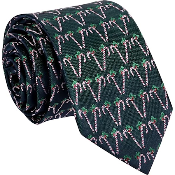 Men Ties Christmas, Santa Christmas Ties for Men Xmas Ties Party Silk Neck Tie,Christmas Cane