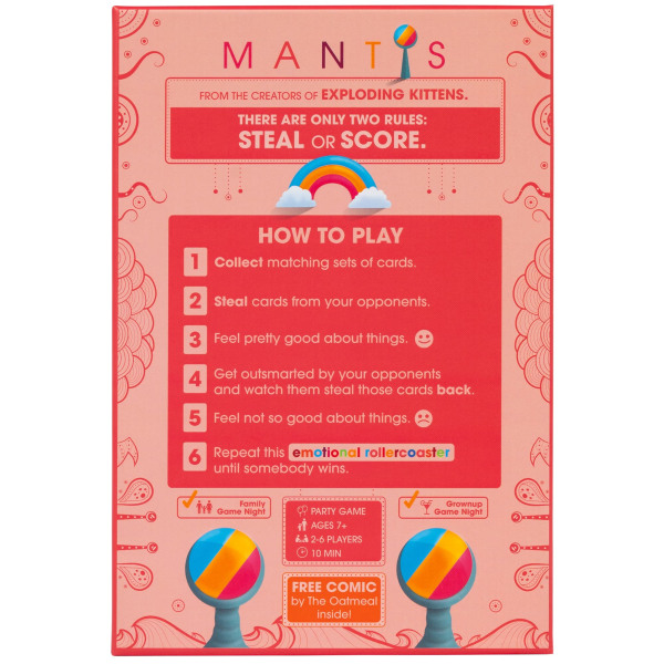 Mantis-kortspel Roliga familjespel för vuxna Tonåringar och barn för spelkväll, populära barnspel, 2-6 spelare