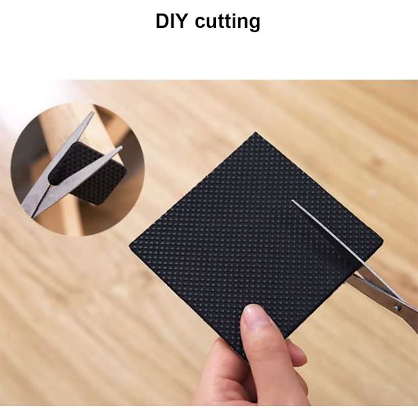 Halkskyddande Möbeldynor Självhäftande Skumfötter Möbelfötter Skydd för Möbelbord Ben Anti-Halk DIY Klippning (30 Kvadratiska Dynor)