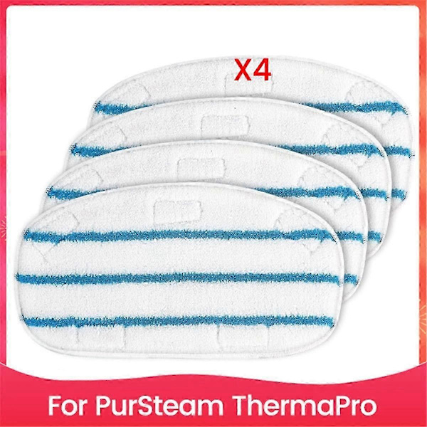 4 stk. erstatningsmikrofiberputer for Dupray Neat dampmopp, vaskbare