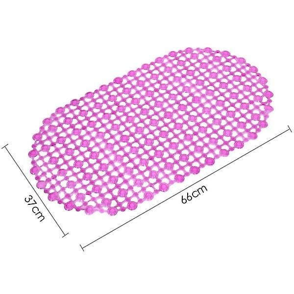 Oval badematte med sklisikkert belegg Dusj Bad massasje matte rose red