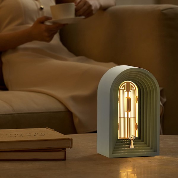 Mini Bluetooth-högtalare med skrivbordslampa - Bärbar sänglampa - Liten högtalare - Dimbar LED-uppspelning - Bordslampa för hem, kontor, 1200 mAh grå Gray
