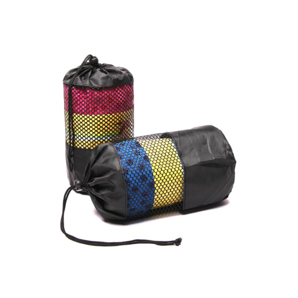 Hurtigtørrende skridsikre yogahåndklæder med mesh-bærepose, ekstra lang (62 x 183 cm) 183*61cm