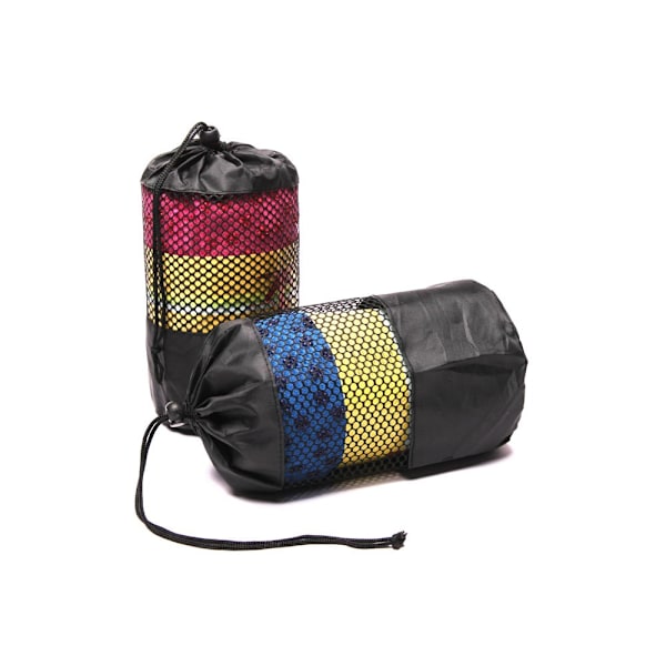 Snabbtorkande halkfri yogahandduk med nätväska, extra lång (62 x 183 cm) 183*61cm