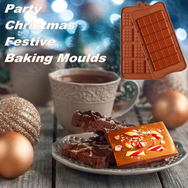 Pcs Silikone Chokoladeform, Mini Fødevarekvalitet Silikone Diy Non-Stick Bageform
