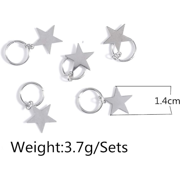 10 stk. Mini Claw Hårclips star