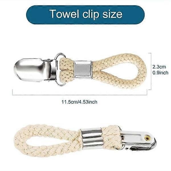 4 stk Håndkleklype Håndkleholder HVIT hvit
