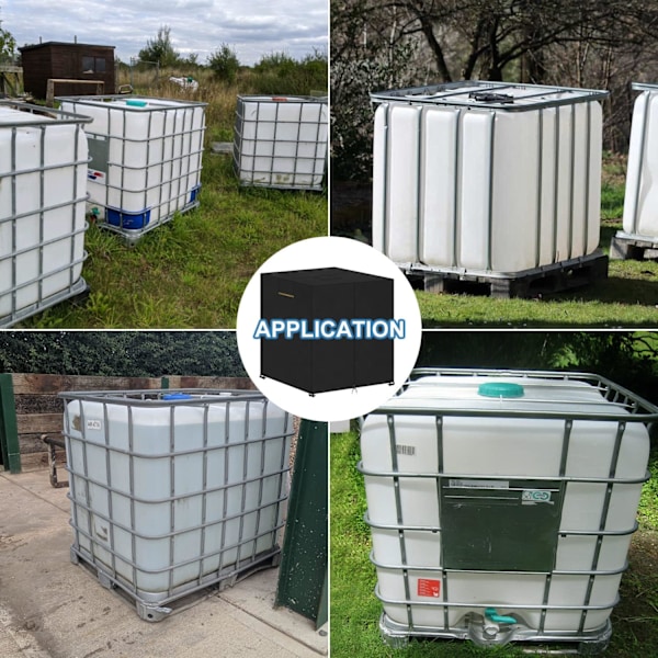Skyddande överdrag för 1000 L vattentank Presenning, IBC regnvattentanksskydd, 1000L tanköverdrag (120x100x116cm)