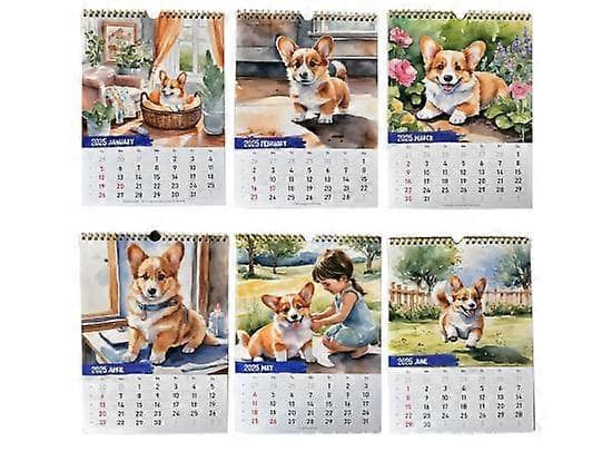 2025 Kreativ Personlighetskalender Corgi 2025-kalender