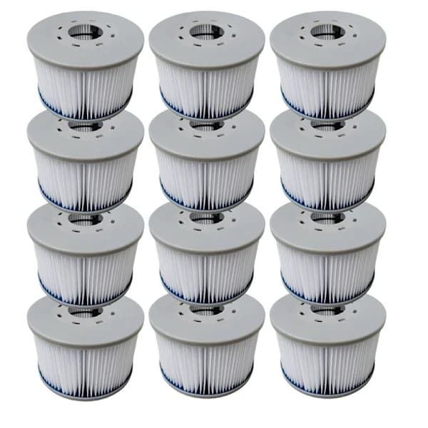 12-pack filter för uppblåsbara MSPA-jacuzzis, Ø106 cm - 12 ersättningsfilterpatroner för uppblåsbara MSPA-jacuzzis. 12 st
