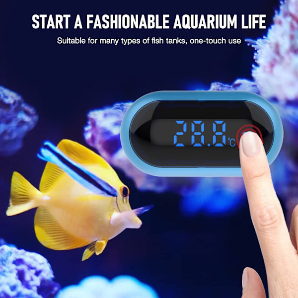 Akvarie Termometer, Digital Vandtermometer til Akvarium, LED Display Termometer til Akvarium, Terrarium og Vivarium