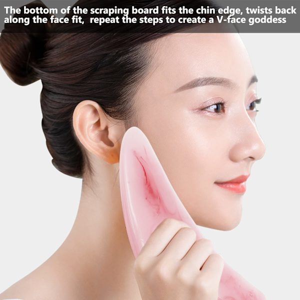 Gua Sha -hierontaväline, hartsista valmistettu suuri imusolmukkeiden tyhjennyshieronta Gua Sha -kaavinväline vartalonmuotoiluun ja selluliittia ehkäisevään hoitoon, jossa on kahva