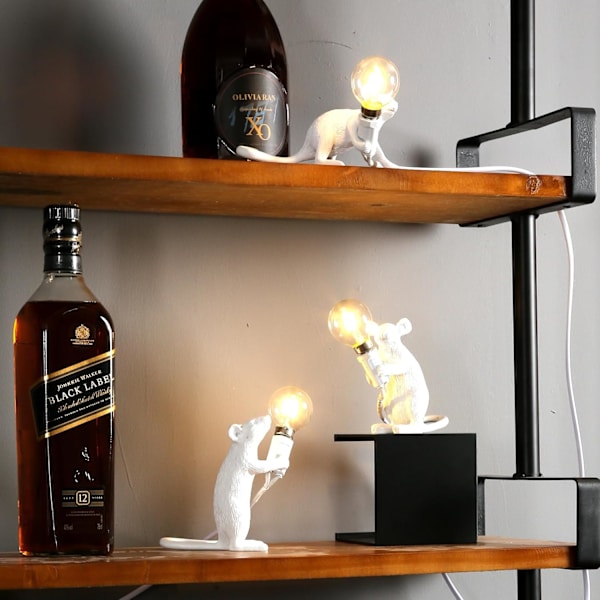 Moderne Harpiks Mus Lampe Bordlampe Kreativ Skrivebordslamper Natbord Gave Dekoration LED Soveværelse, Studieværelse (Kørsel)