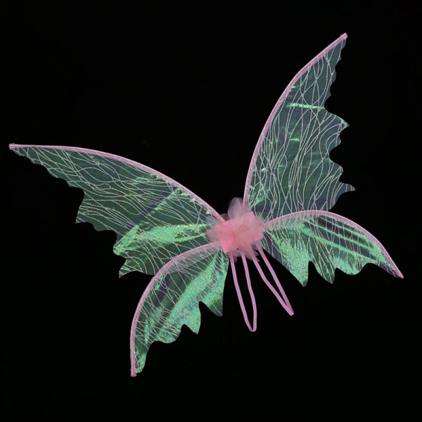 Fairy Wings, Barn Voksen Glødende Fairy Wings Dress Up Sommerfuglvinger Englevinger Glitrende kostymer Cosplay til bursdagsfest ferie Pink