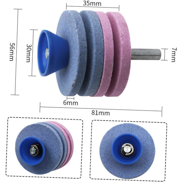 4 Ridande Gräsklippare Slipsten Slipverktyg Rotationsverktyg Slipning Borr Gräsklippare Blad Gräsklippare Rotationsborr Gräsklippare Slipverktyg