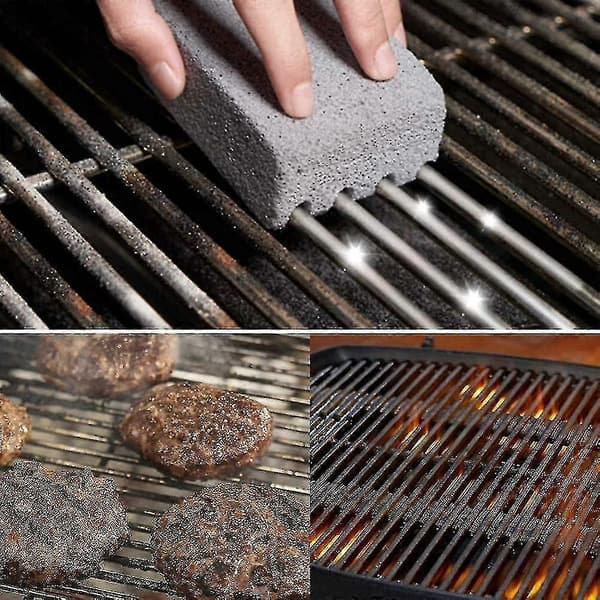 4 kpl Grillin Puhdistustiili Griddle Puhdistuskivi BBQ-Griddlelle Litteälle Pinnalla