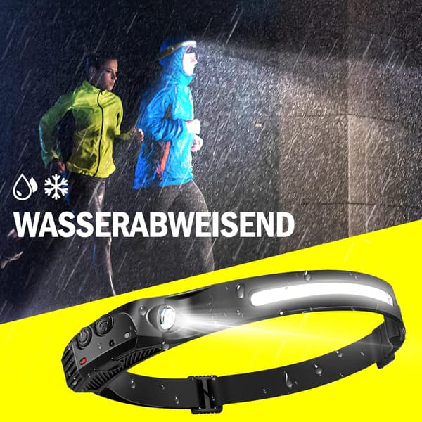 2PCS LED-hodelykt, COB+XPE LED-hodelykt 5 modeller, LED-sensorhodelykt, USB-oppladbar vanntett LED-hodelykt, LED-hodelykt