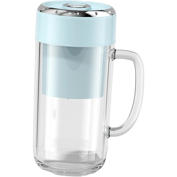 Elektrisk Juicer Cup Personlig Storlek Blender 330ml Juicer Blender Cup för Resor Hem Vattenmelon Grapefrukter Fruktjuice, Blå