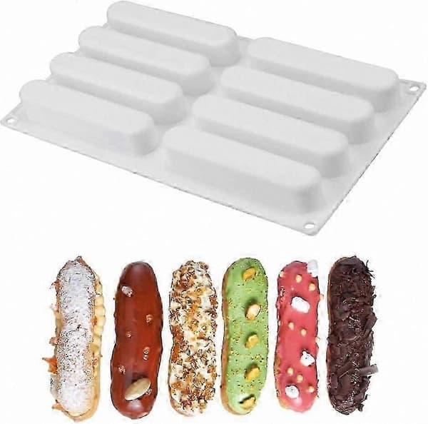 Silikonebageform til desserter - 8-rums kageform til mousse, brownies og chokolade treats