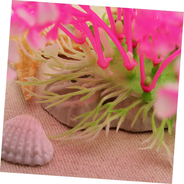Akvariedekorasjon Kunstige planter Falske akvatiske planter Rosa planter Kunstige planter Akvarie falske planter Kunstig gressplante Rosa dekor
